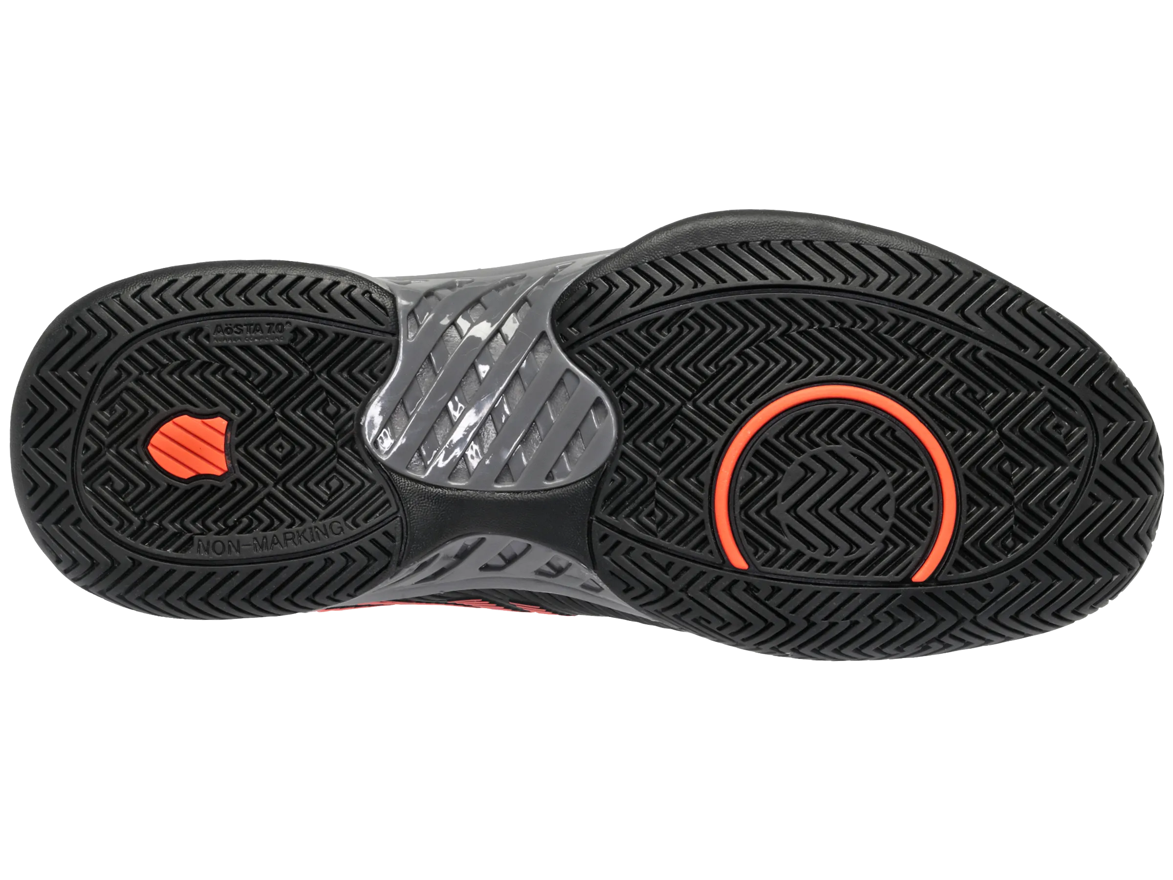 06613-042-M | HYPERCOURT EXPRESS 2 | JET BLACK/STEEL GRAY/SPICY ORANGE