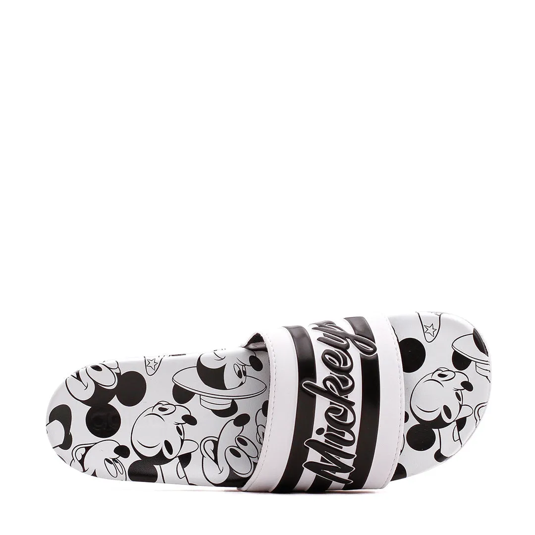 Adidas Men X Disney Mickey Mouse Adilette Comfort Slides Black White GW1057