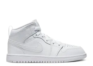Air Jordan 1 Mid 'Triple White' (PS)
