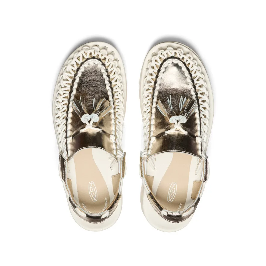 All Gender UNEEK PLT Tassel Sneaker  |  Champagne Gold/Star White