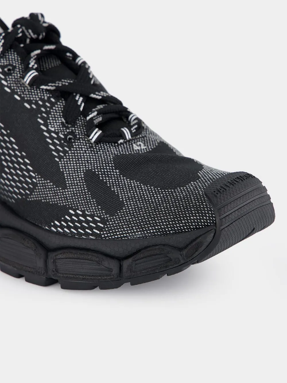 Black 3XL Knit Sneakers