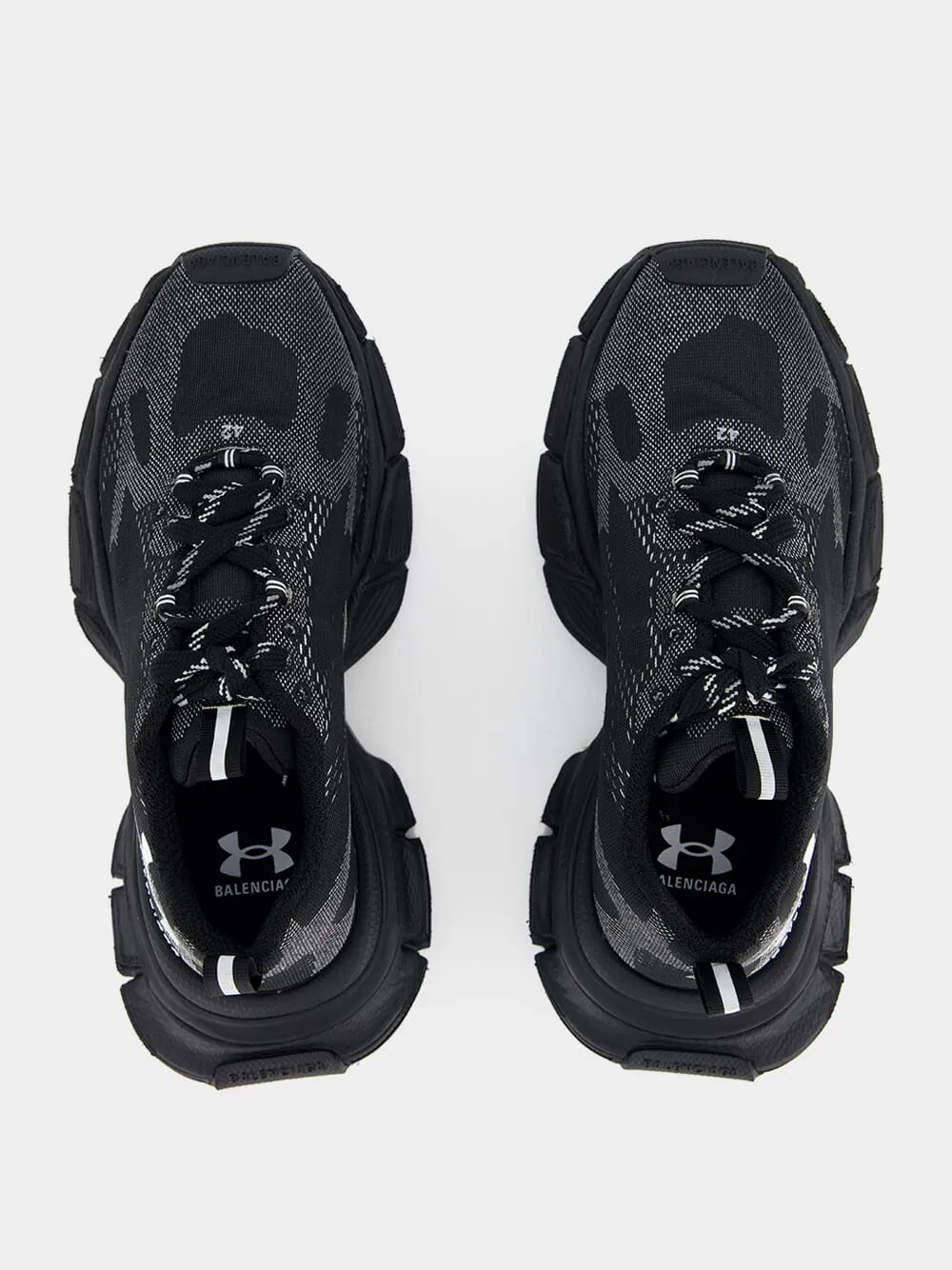 Black 3XL Knit Sneakers