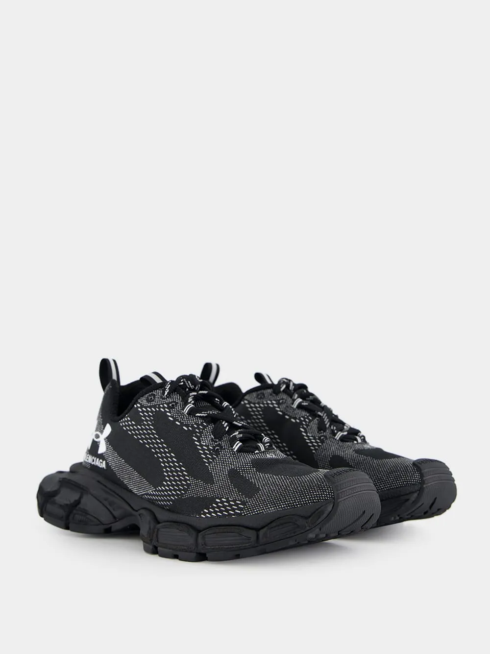Black 3XL Knit Sneakers