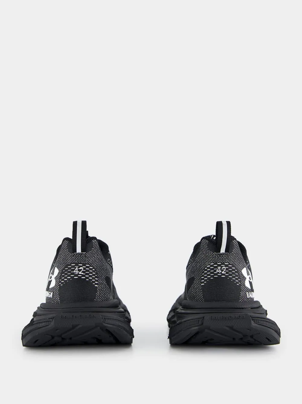 Black 3XL Knit Sneakers