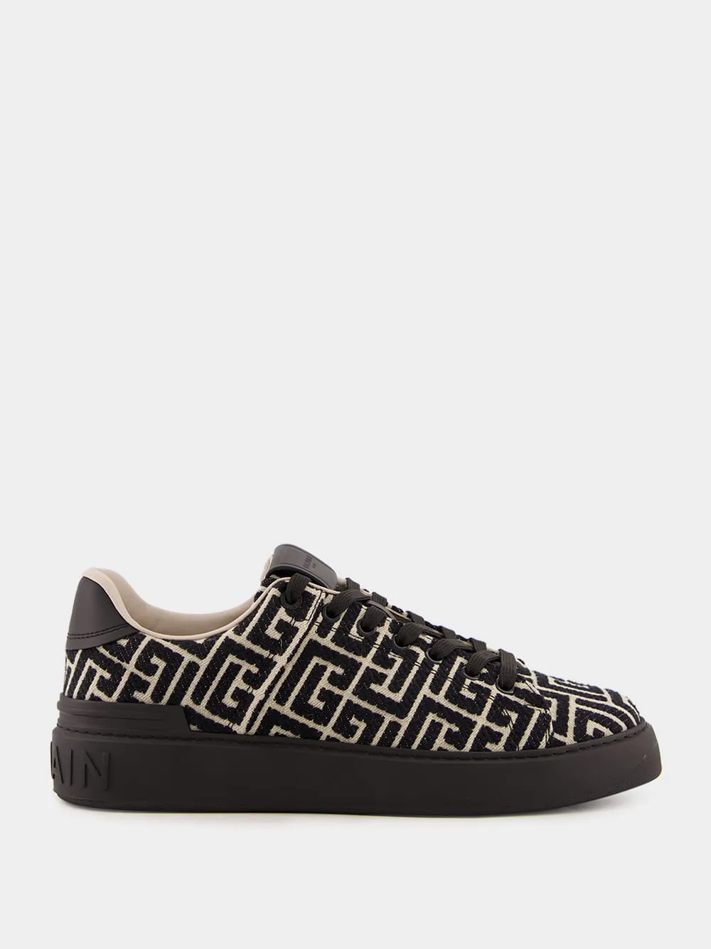Black B-Court Jacquard Monogram Trainers