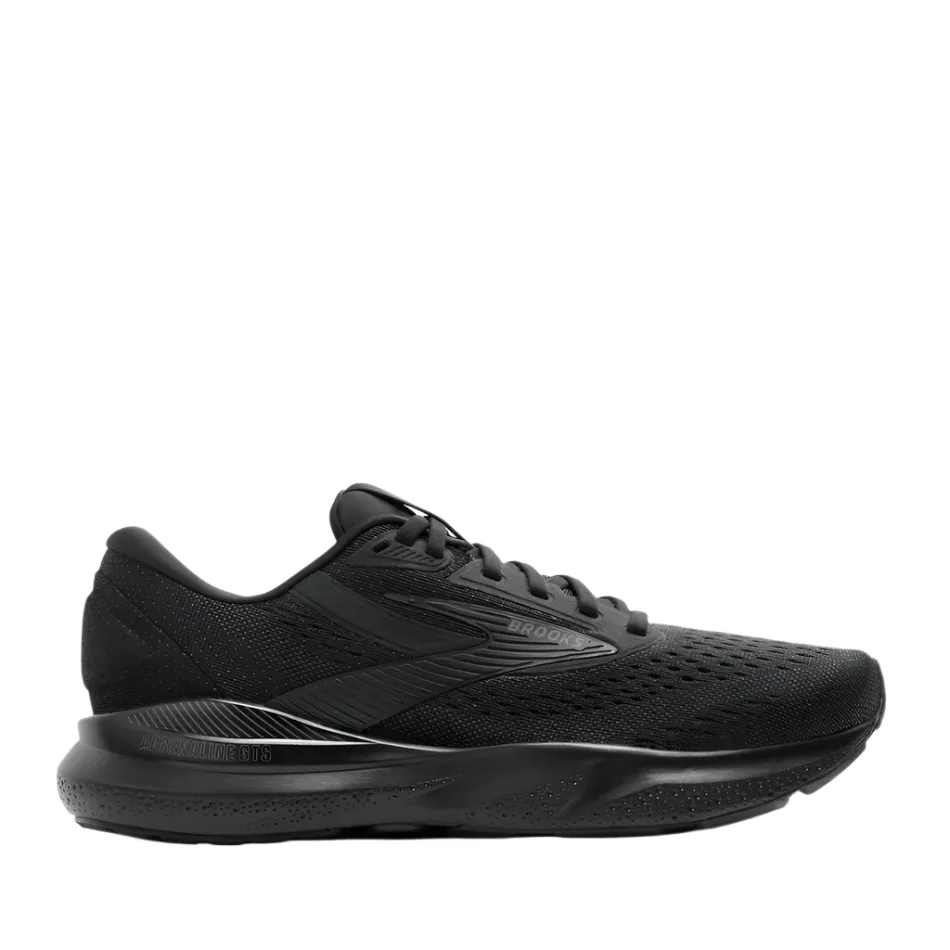 Brooks Men's Adrenaline GTS 24 Running Shoes in Black/Black/Ebony SS25