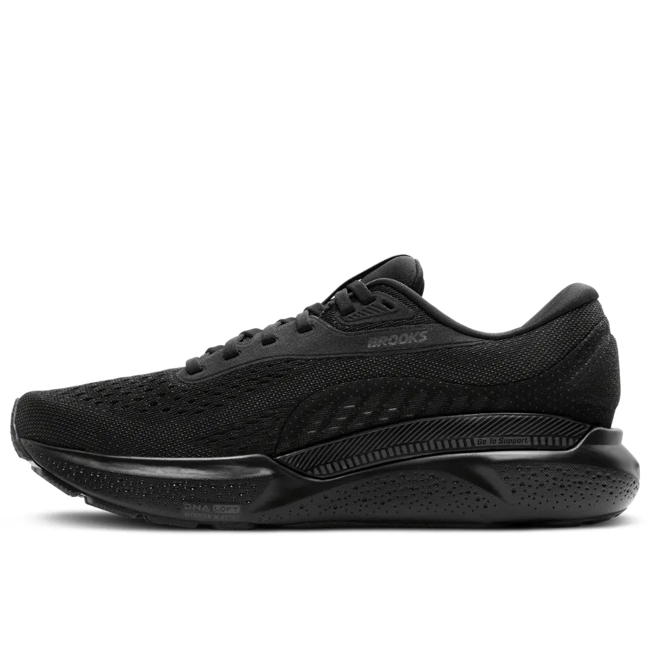Brooks Men's Adrenaline GTS 24 Running Shoes in Black/Black/Ebony SS25