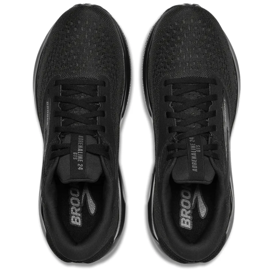 Brooks Men's Adrenaline GTS 24 Running Shoes in Black/Black/Ebony SS25