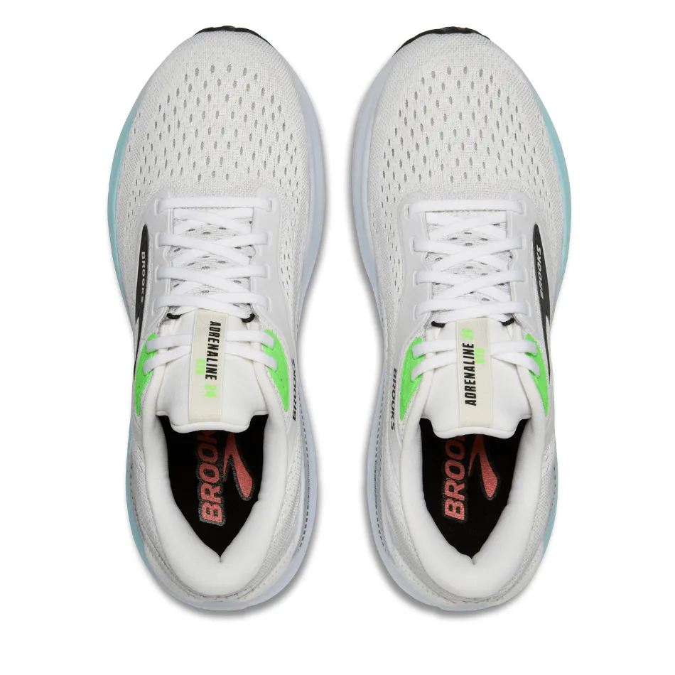 Brooks Men's Adrenaline GTS 24 Running Shoes in White/Gecko/Atomizer AW25