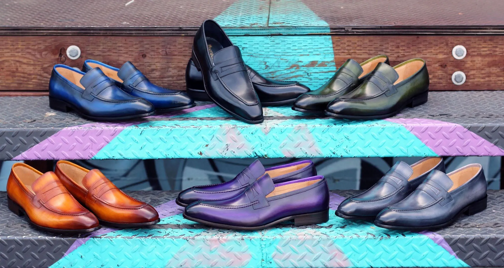 Calfskin Slip-On Penny Loafer Navy