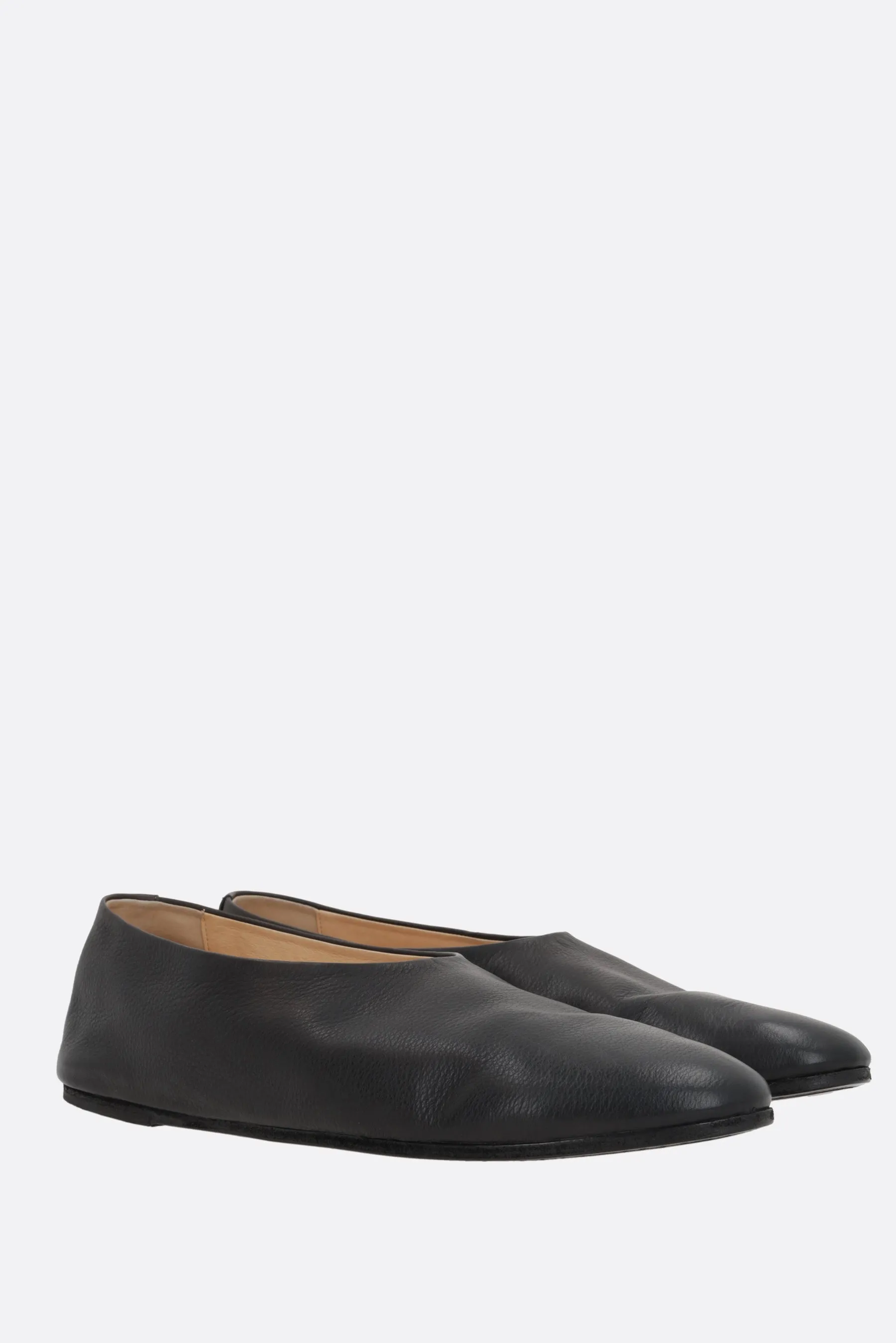 Coltellaccio slippers in grainy leather