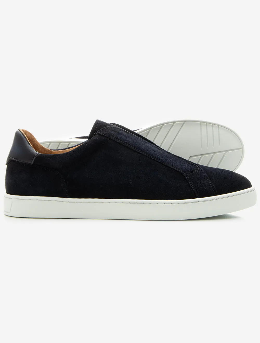 Cowes Suede Slip-On Sneaker Navy