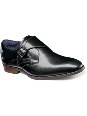 KARCHER Mens Leather Slip On Monk Shoes