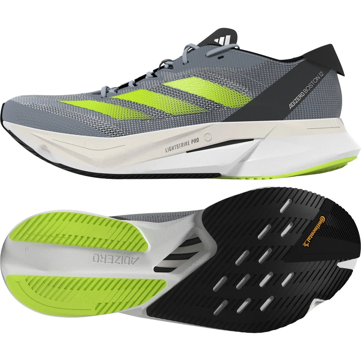 Men??s Adizero Boston 12 (Wonder Blue/Lucid Lemon/Carbon)