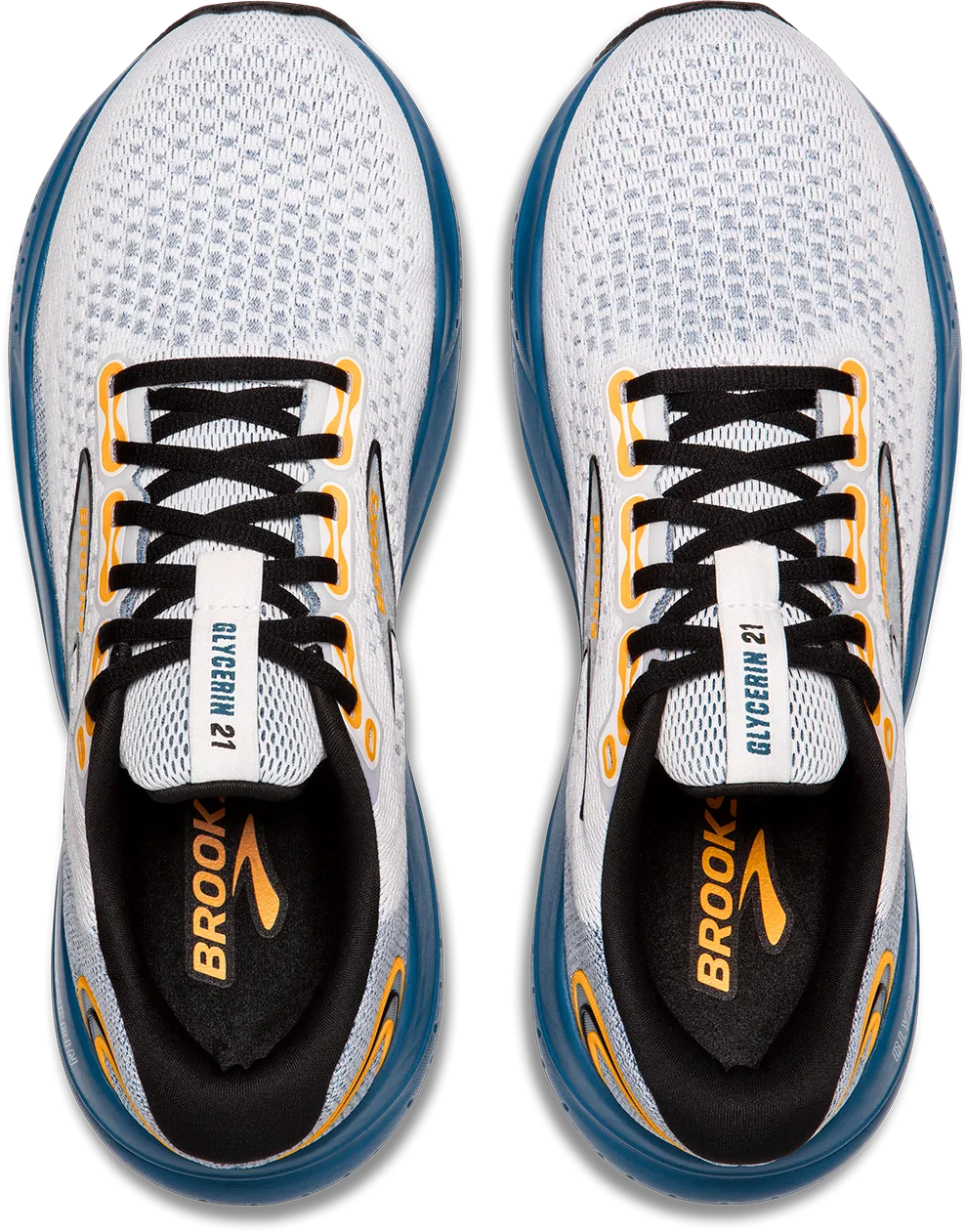 Men??s Glycerin 21 (158 - White/Sapphire/Orange)