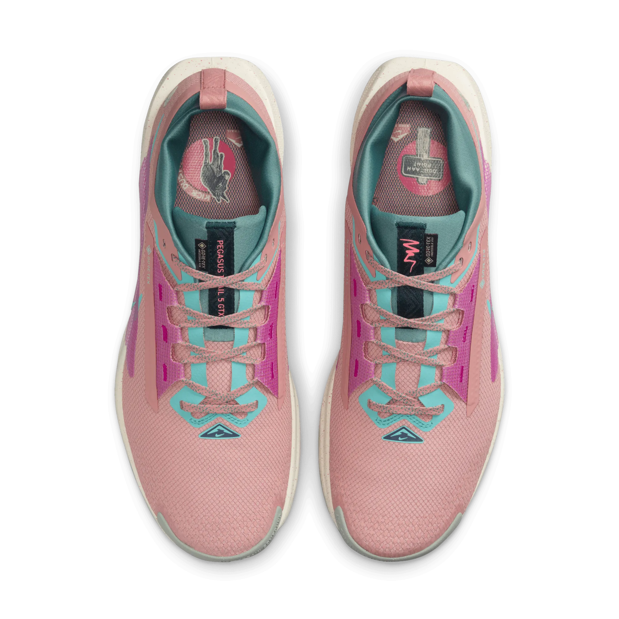 Men??s React Pegasus Trail 5 GORE-TEX (600 - Red Stardust/Green Frost-Bicoastal)