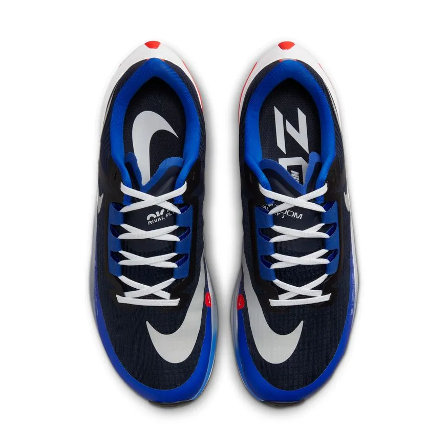 Men??s Rival Fly 3 (451 - Obsidian/Metallic Platinum/Racer Blue/White)