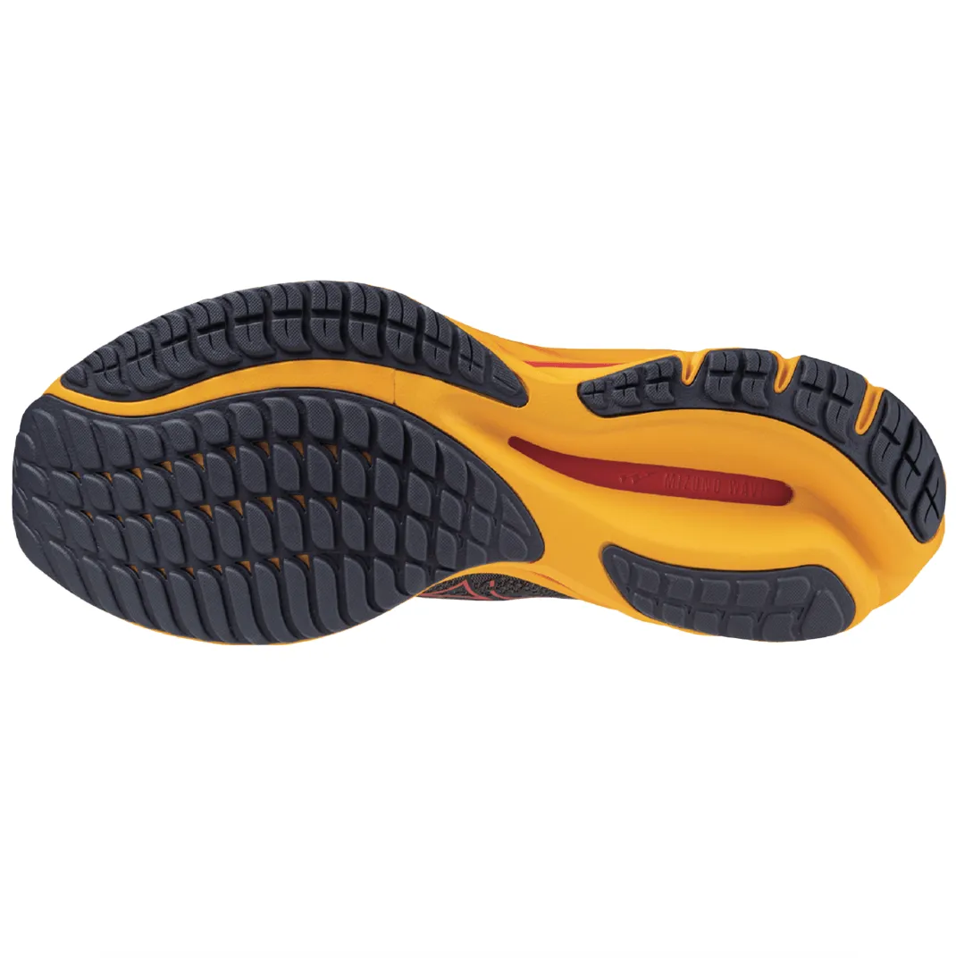 Mizuno Men's Wave Rider 27 Running Shoes in Tubulence/Citrus AW23