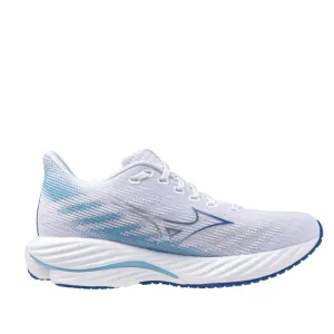 Mizuno Men's Wave Rider 28 in White/Estate Blue/Mugen Blue AW24