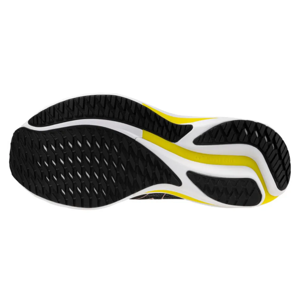 Mizuno Men's Wave Rider 28 Running Shoes in Black/White/Evening Primrose SS25