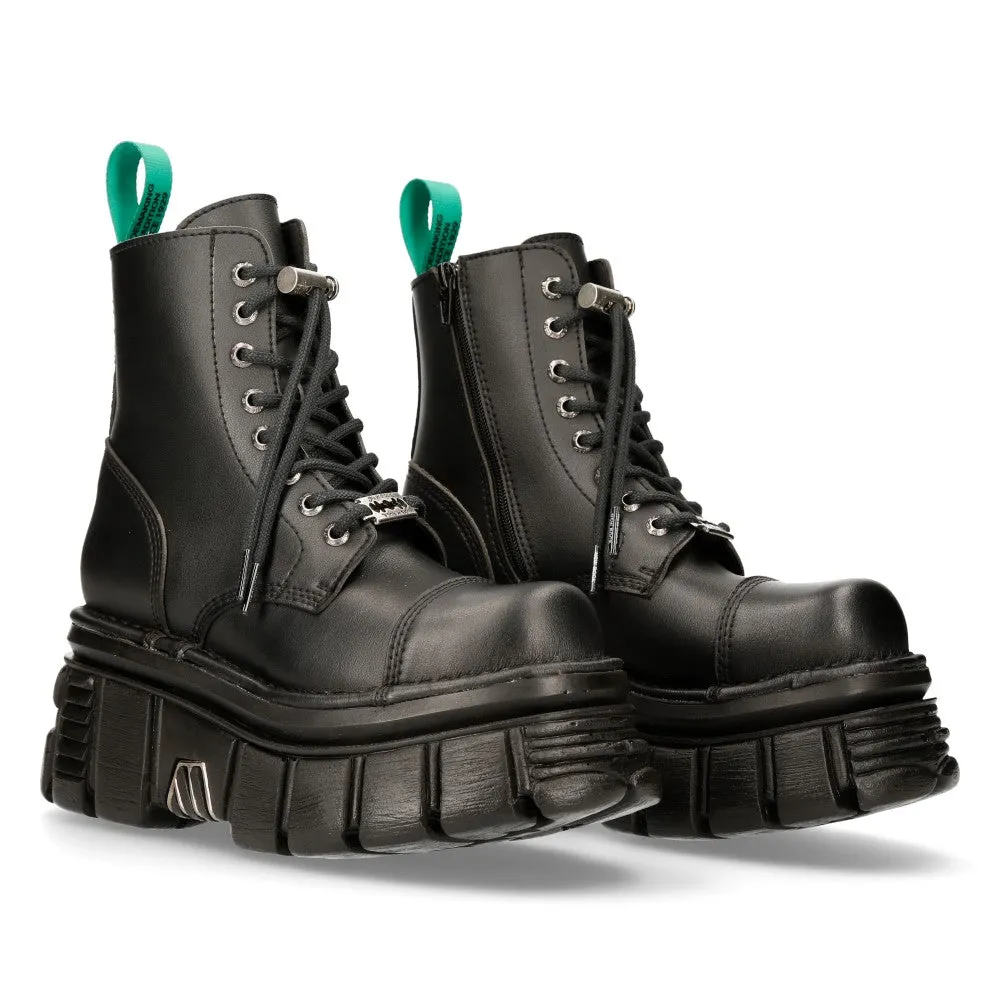 Newmili083 Vegan Boots Leather Platform Shoes