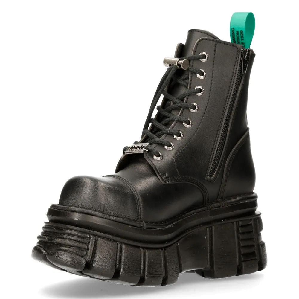 Newmili083 Vegan Boots Leather Platform Shoes