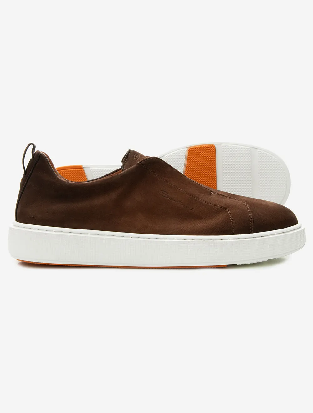 Suede Slip-On Sneaker Brown