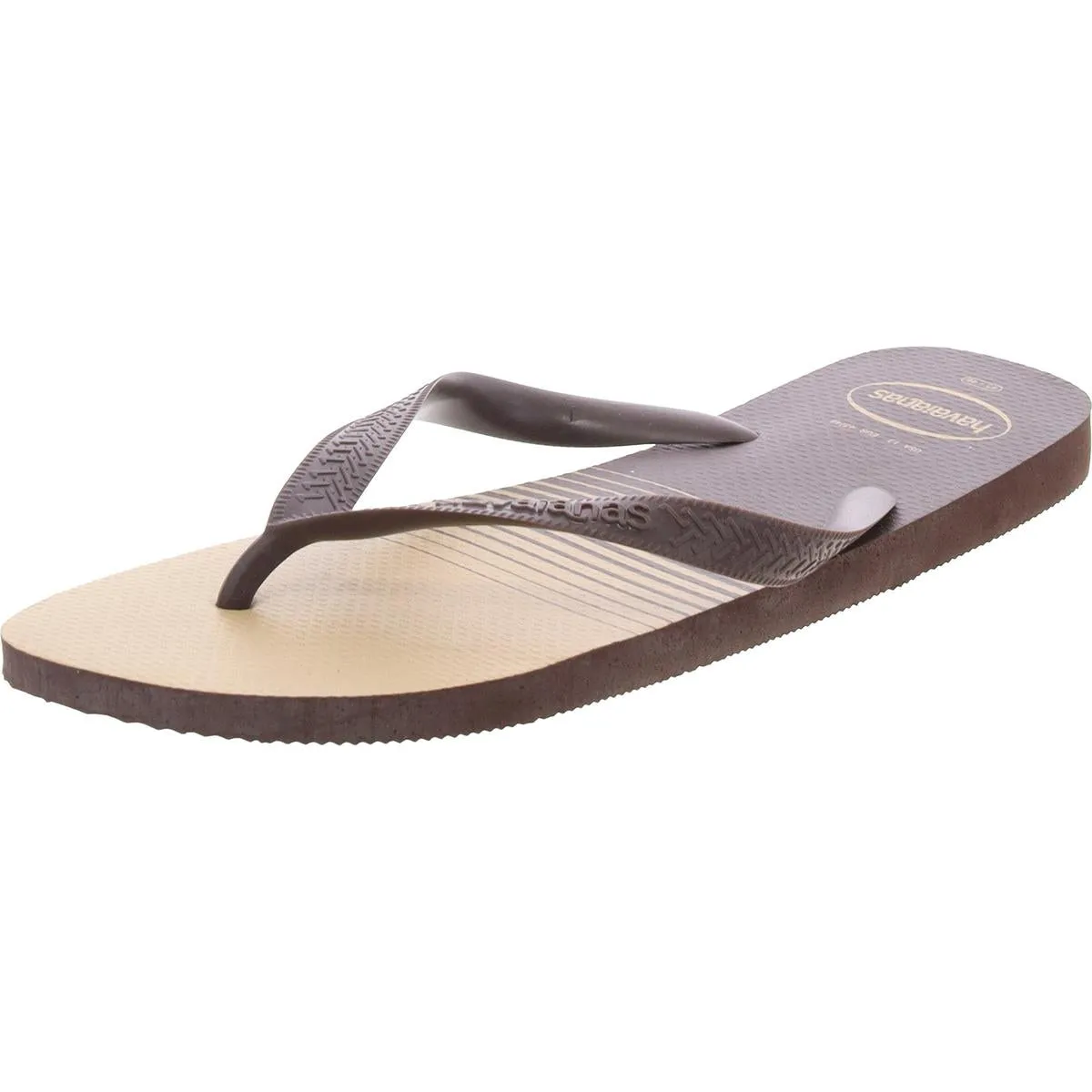Top Basic Mens Striped Casual Flip-Flops