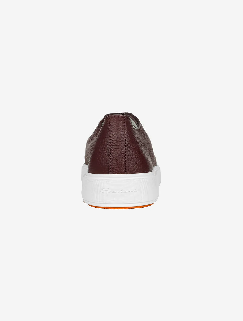 Tumbled Leather Sneaker Burgundy