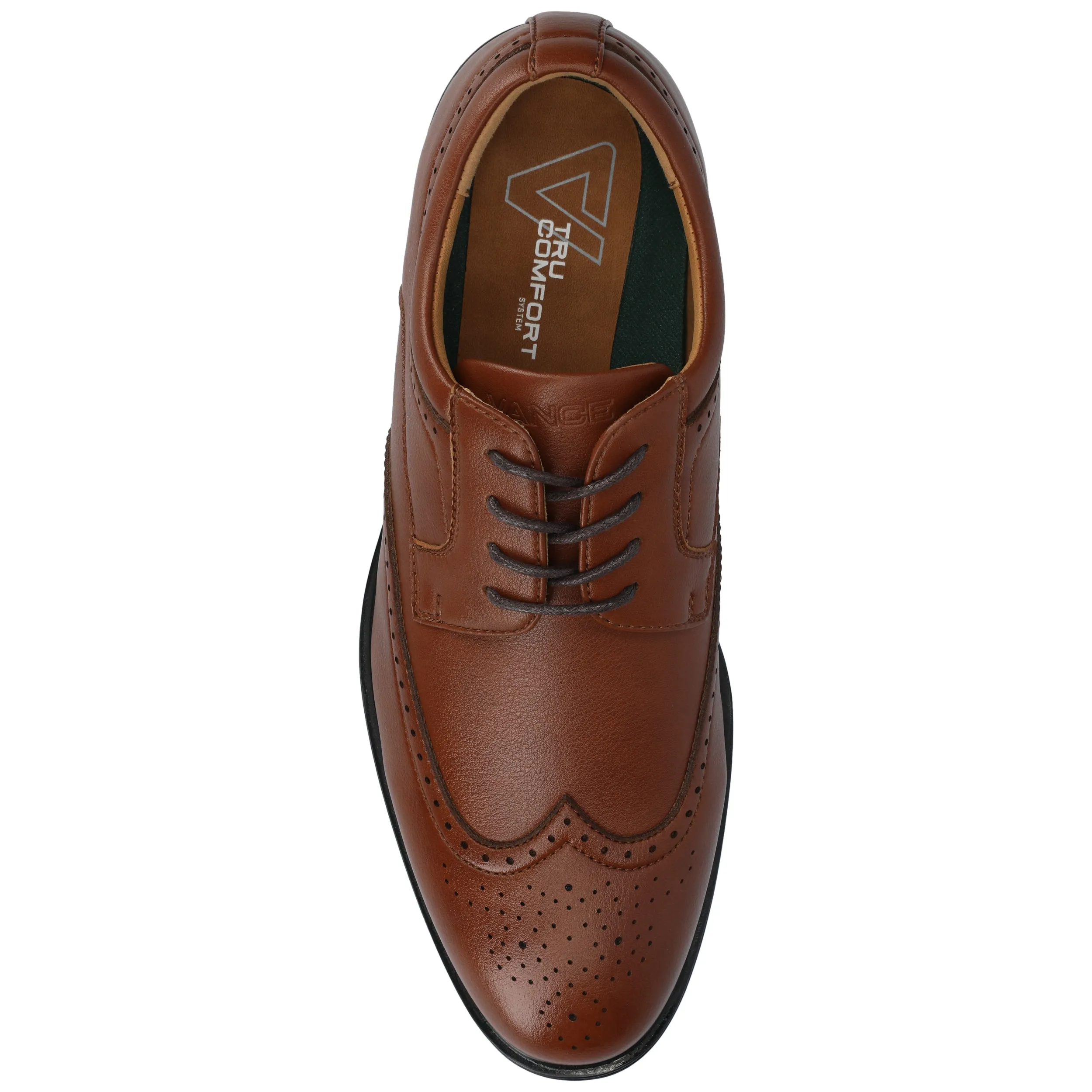 Vance Cormac Medium and Wide Width Comfort Wingtip Oxford Dress Shoe