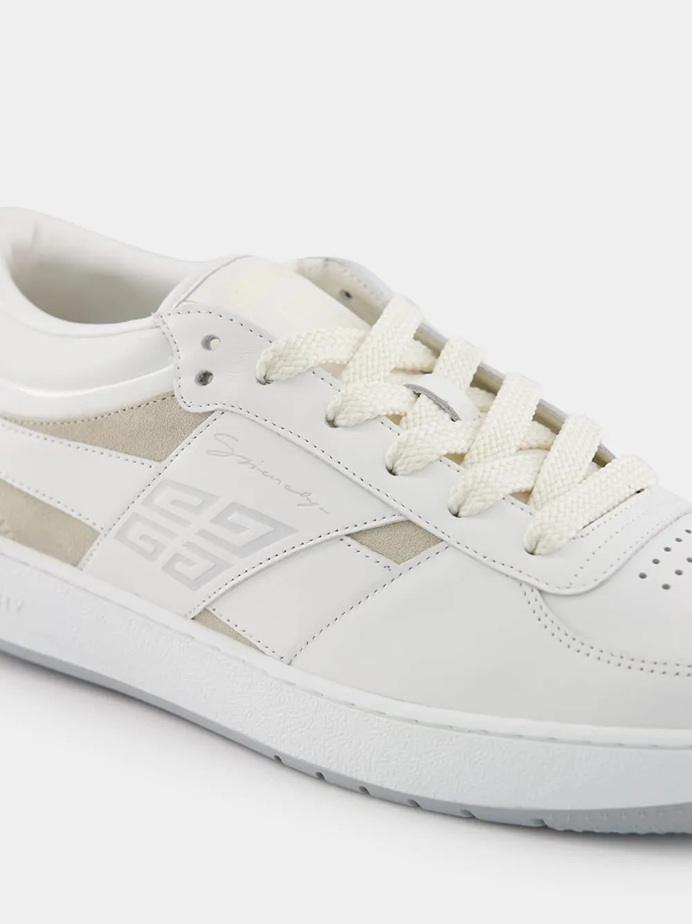 White G Move Sneakers in Leather